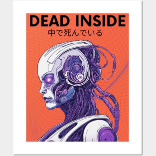 Dead Inside cyberpunk  aesthetic cyborg Posters and Art